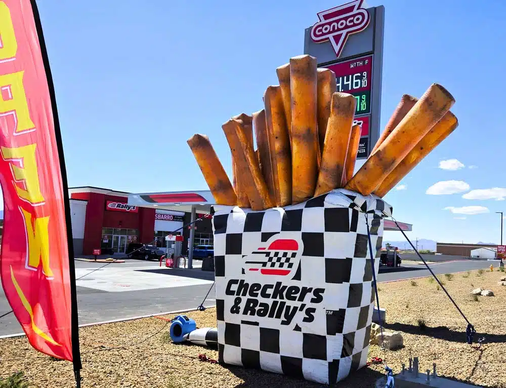 custom inflatable french fries for restaurant